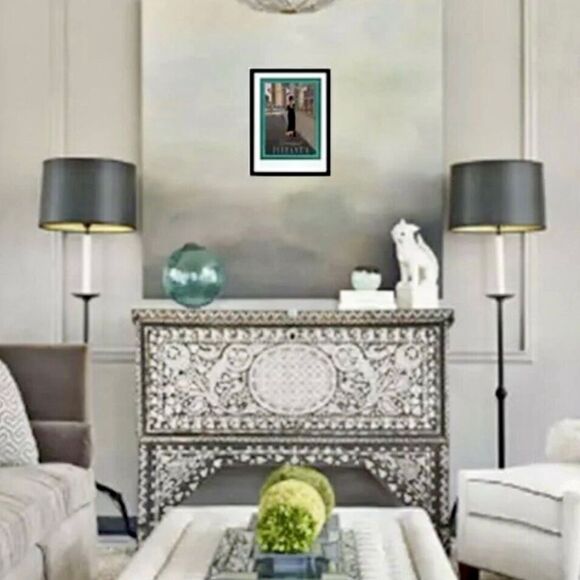 FRAMED PICTURE SET 2~ Audrey Hepburn BREAKFAST AT TIFFANY BLUE Wall Art Prints - Picture 10 of 10